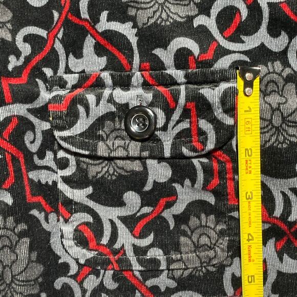 Charter Club  Size Large Button Up Floral Pocket Lined Sweater Damask Tapestry - Picture 4 of 13